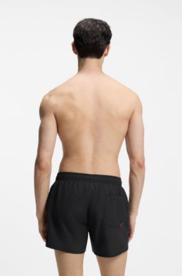 Short de bain avec logos, Noir
