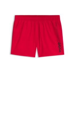 Ba&ntilde;ador tipo shorts con logos repetidos, Rosa claro