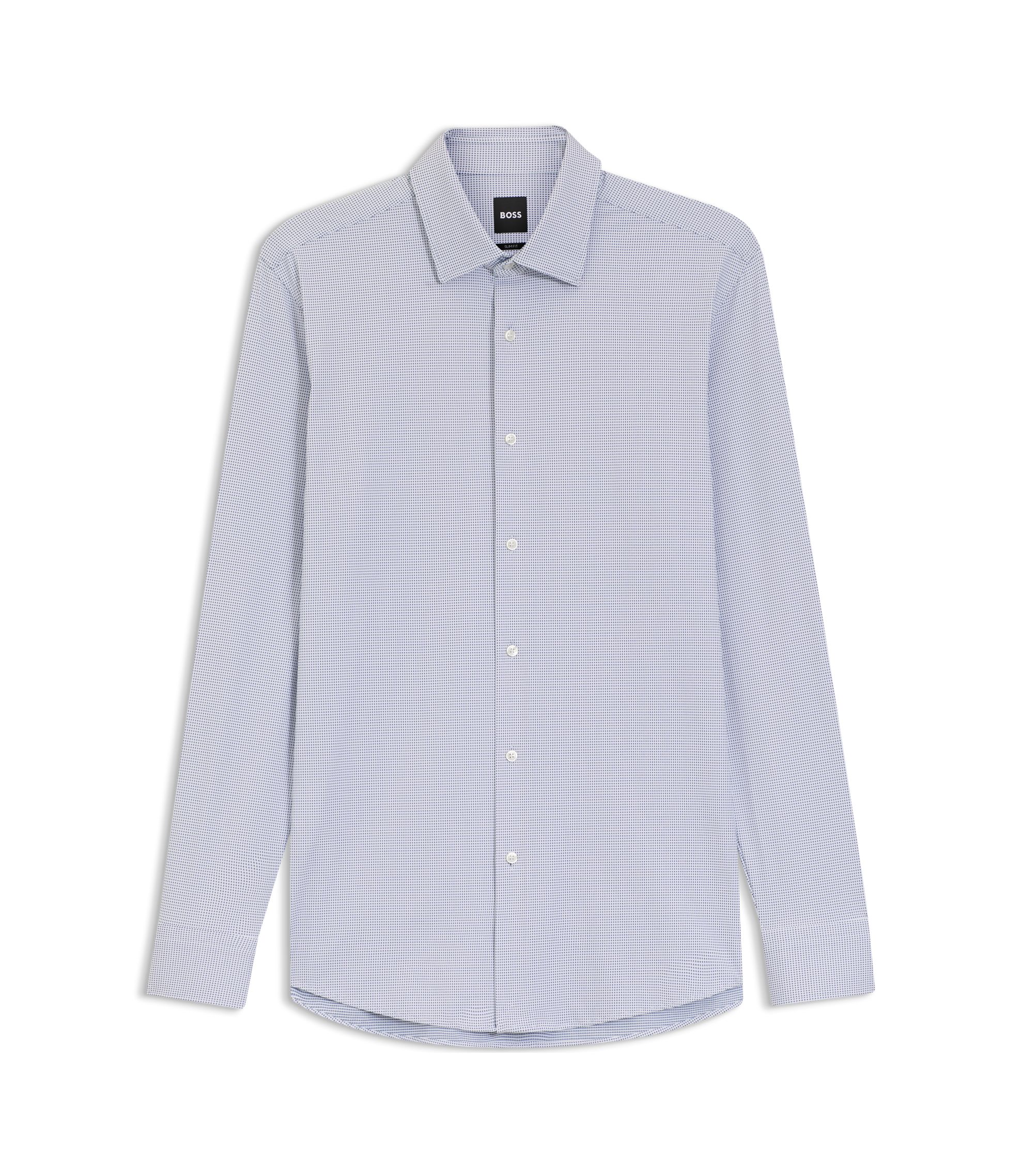BOSS - Slim-fit shirt in Italian performance-stretch jersey - Dark 