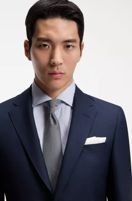 Jacquard-pattern tie in silk