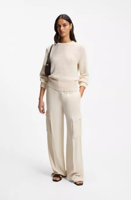 sweater with structured knit