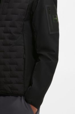 Chaqueta repelente al agua con relleno de plum&oacute;n certificado, Negro