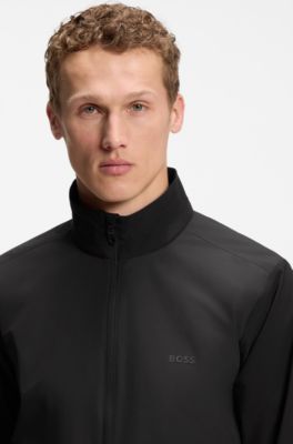 Chaqueta de tejido multiel&aacute;stico repelente al agua, Negro