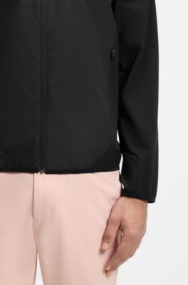 Chaqueta de tejido multiel&aacute;stico repelente al agua, Negro
