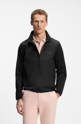 Chaqueta de tejido multiel&aacute;stico repelente al agua, Negro