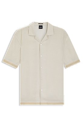 Relaxed-fit shirt with mosaic print