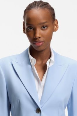 Veste Regular avec boutons ton or, bleu clair