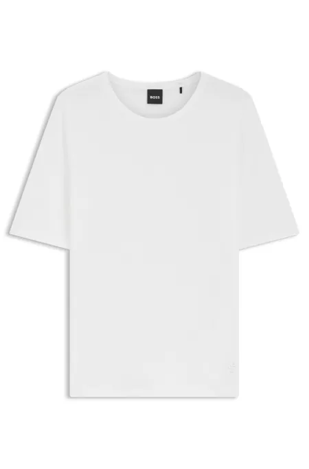 Slim-fit T-shirt in cotton, modal and silk