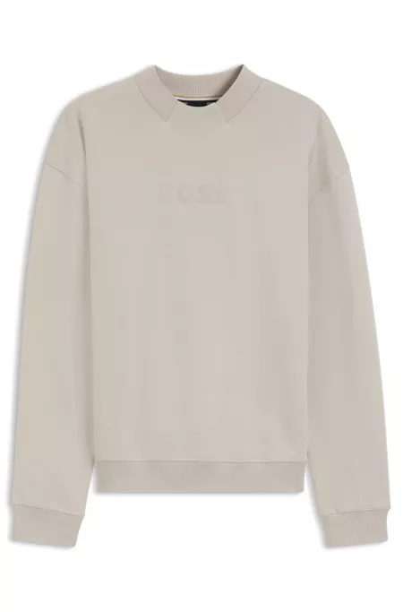 Cotton-terry sweatshirt with logo detail