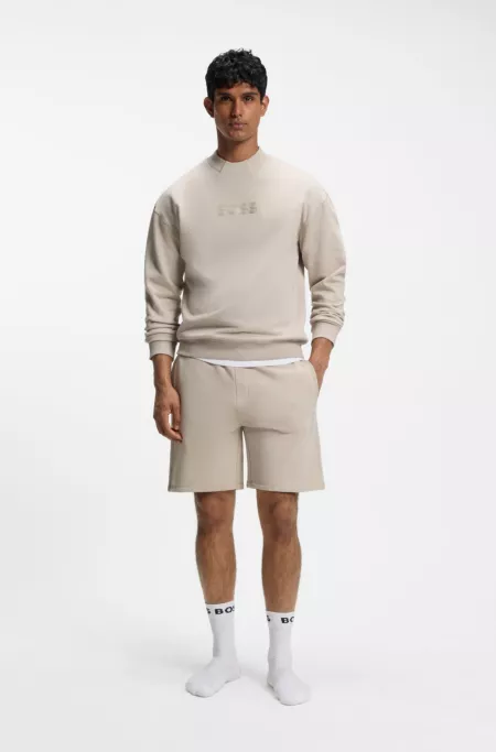 Cotton-terry sweatshirt with logo detail