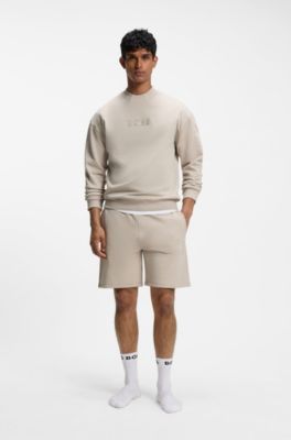 Sudadera en felpa de algod&oacute;n con detalle de logo, Gris claro