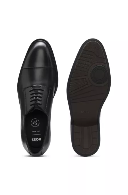 Cap-toe Derby shoes in leather