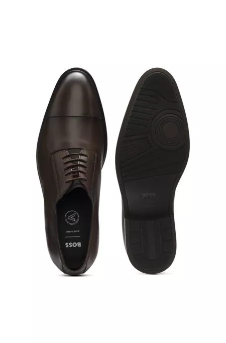 Cap-toe Derby shoes in leather