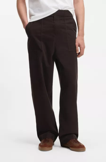 BOSS BY BECKHAM pants in stretch-cotton corduroy