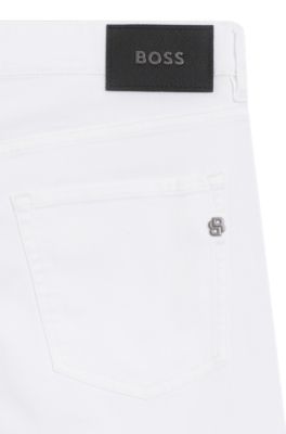 Delaware slim-fit jeans in super-soft denim, White