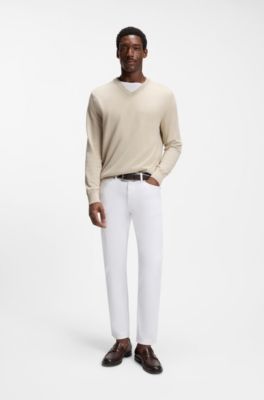 Vaqueros Delaware slim fit en denim azul supersuave, Blanco