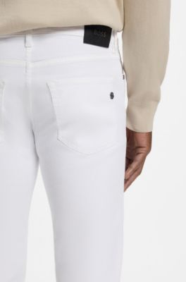 Vaqueros Delaware slim fit en denim azul supersuave, Blanco