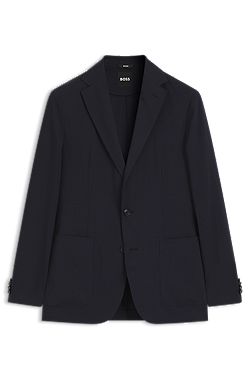 Patterned slim-fit jacket in a wool blend