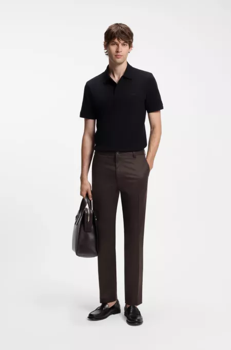 Straight-fit trousers in stretch twill