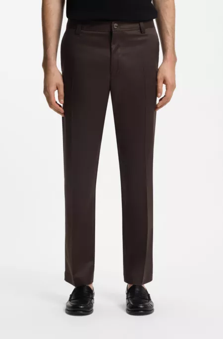 Straight-fit trousers in stretch twill