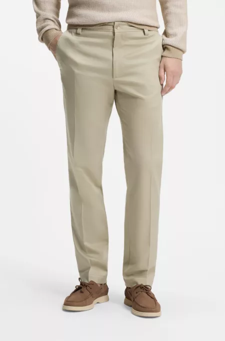 Straight-fit trousers in stretch twill