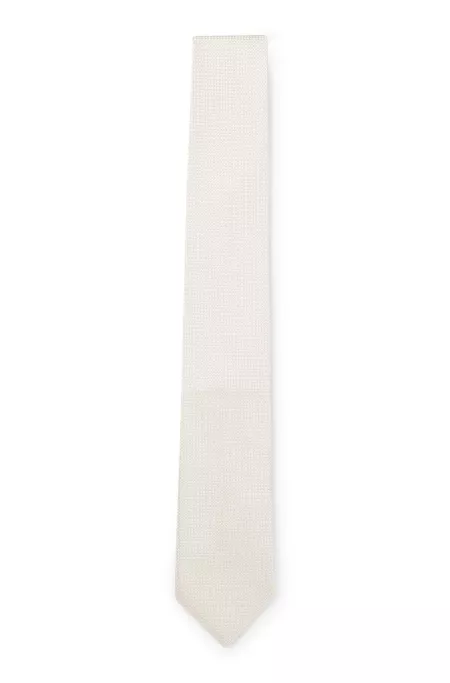Jacquard-woven tie in silk