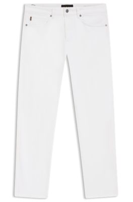 Maine regular-fit jeans in white soft-motion denim, White