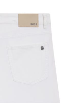 Jean Regular Maine en denim blanc doux et confortable, Blanc