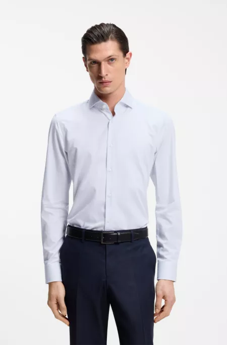 Slim-fit shirt in striped twill