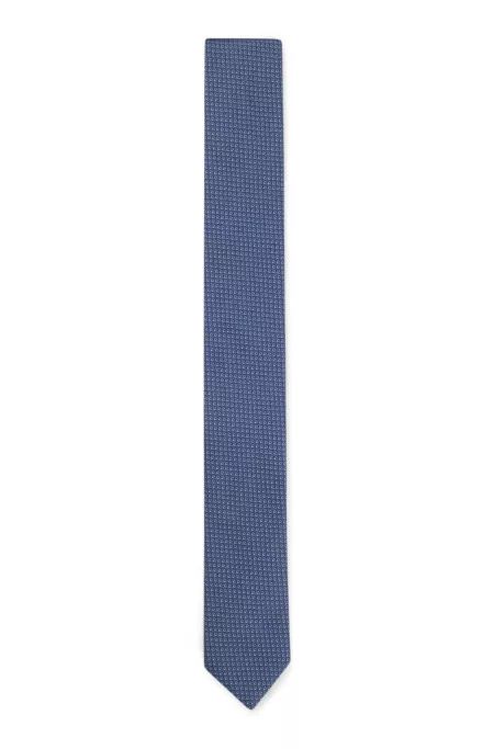 Silk tie with jacquard pattern