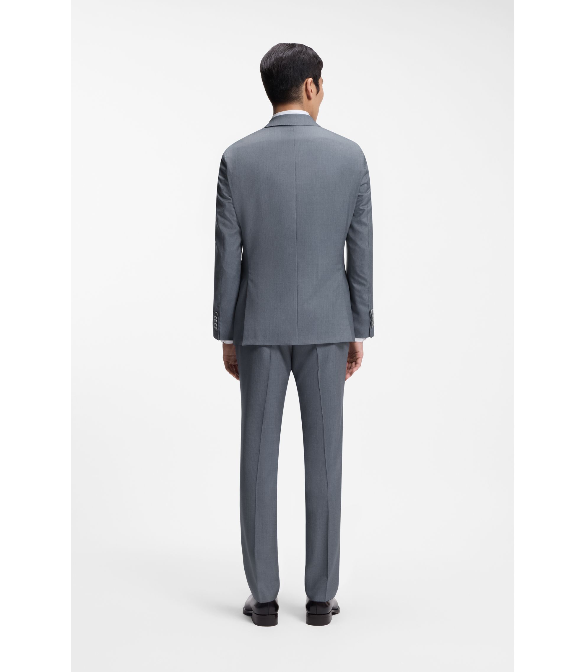 BOSSサマースーツLL BOSS - Two-piece slim-fit suit in virgin wool and silk - Blue