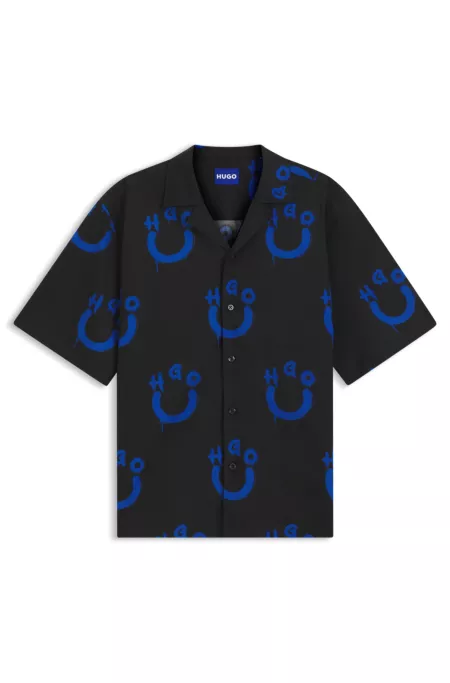 Relaxed-fit shirt with logo print