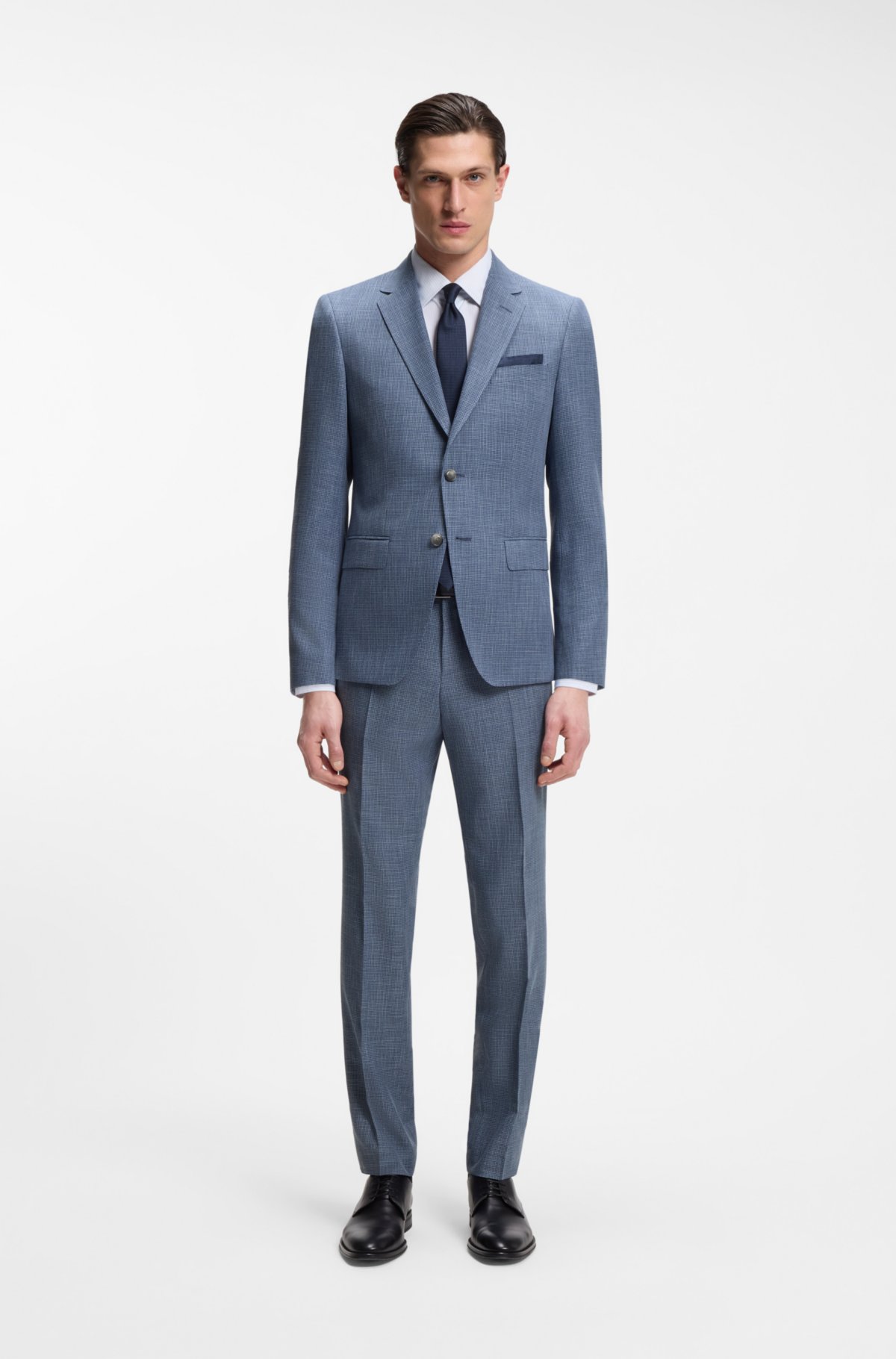 BOSS two-piece slim-fit suit in cotton and virgin wool