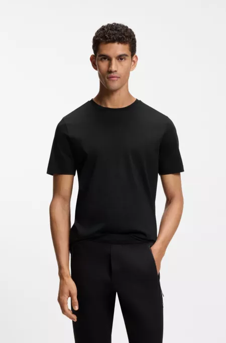 Porsche x BOSS mercerized-cotton T-shirt with rear graphics