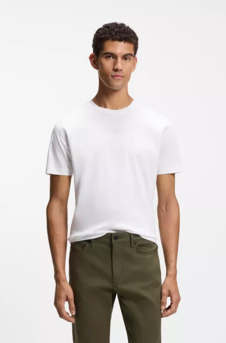 Porsche x BOSS mercerized-cotton T-shirt with rear graphics