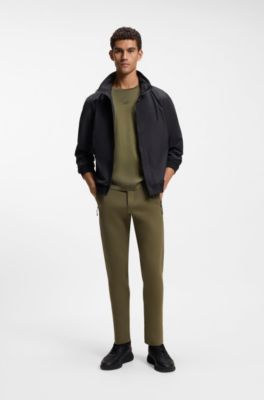 T-shirt Porsche x BOSS en coton merceris&eacute; &agrave; imprim&eacute; graphique au dos, Chaux