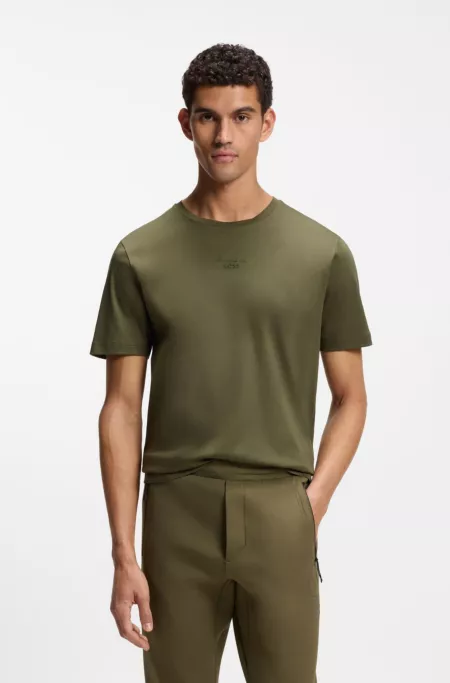 Porsche x BOSS mercerized-cotton T-shirt with rear graphics