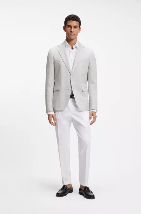 Slim-fit jacket with puppytooth pattern