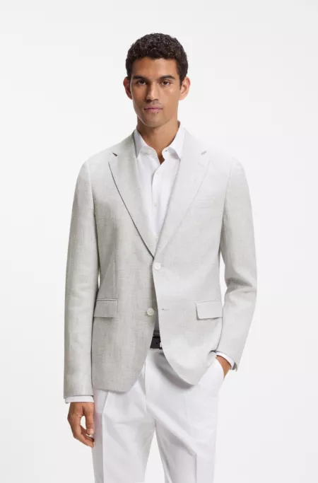 Slim-fit jacket with puppytooth pattern