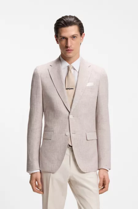 Slim-fit jacket with puppytooth pattern
