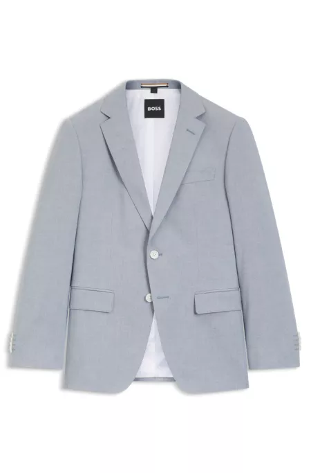 Slim-fit jacket in patterned chiffon