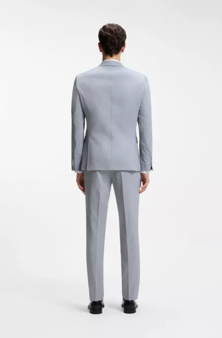 Slim-fit jacket in patterned chiffon