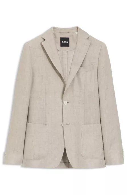 Slim-fit jacket in a linen blend