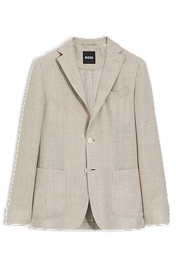 Slim-fit jacket in a linen blend