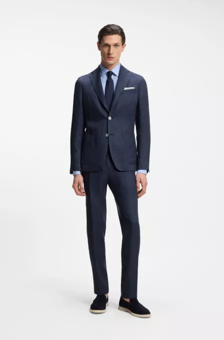 Slim-fit jacket in a linen blend