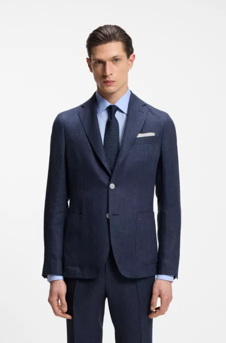 Slim-fit jacket in a linen blend