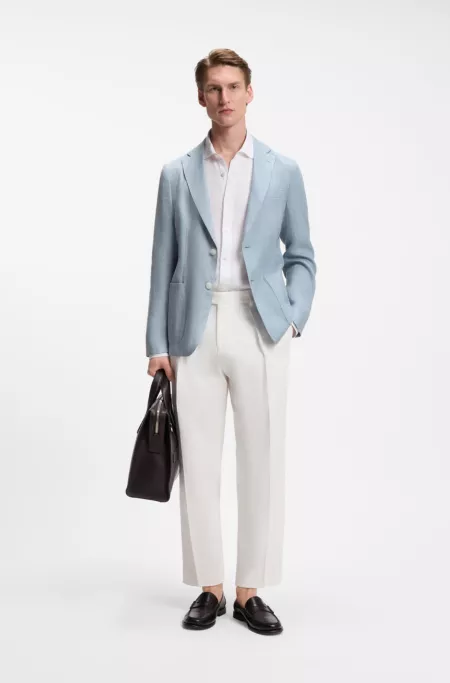 Slim-fit jacket in a linen blend