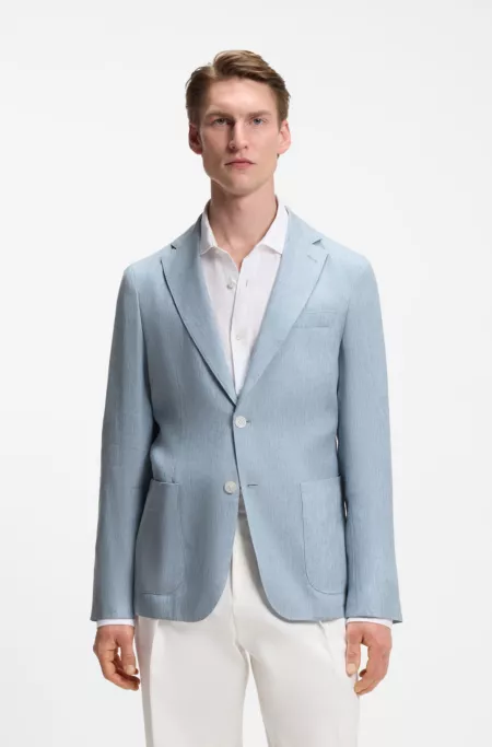 Slim-fit jacket in a linen blend