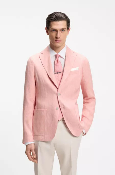 Slim-fit jacket in a linen blend