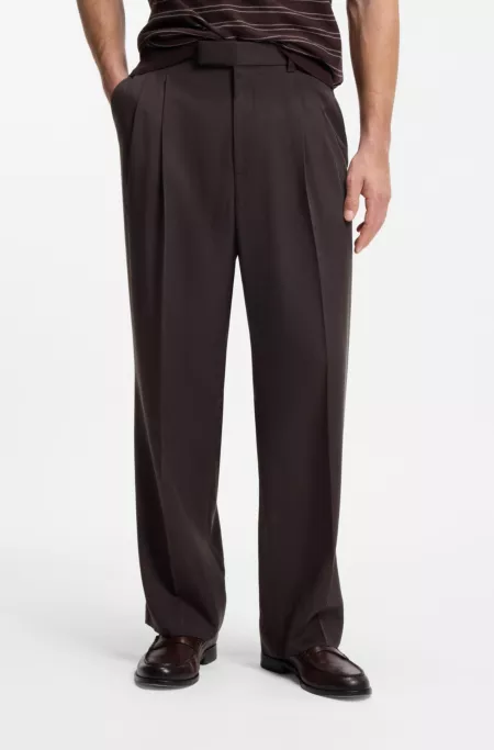 Oversized-fit trousers in twill